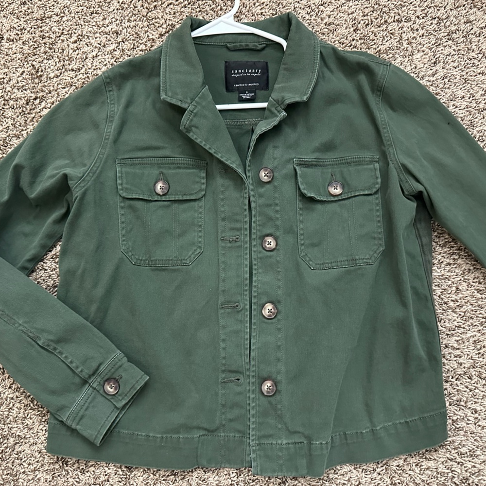 Sanctuary Olive Button-Up Jacket - image 2